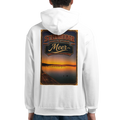 Hoodie in Weiß mit Motiv „Steg an der Planke“
