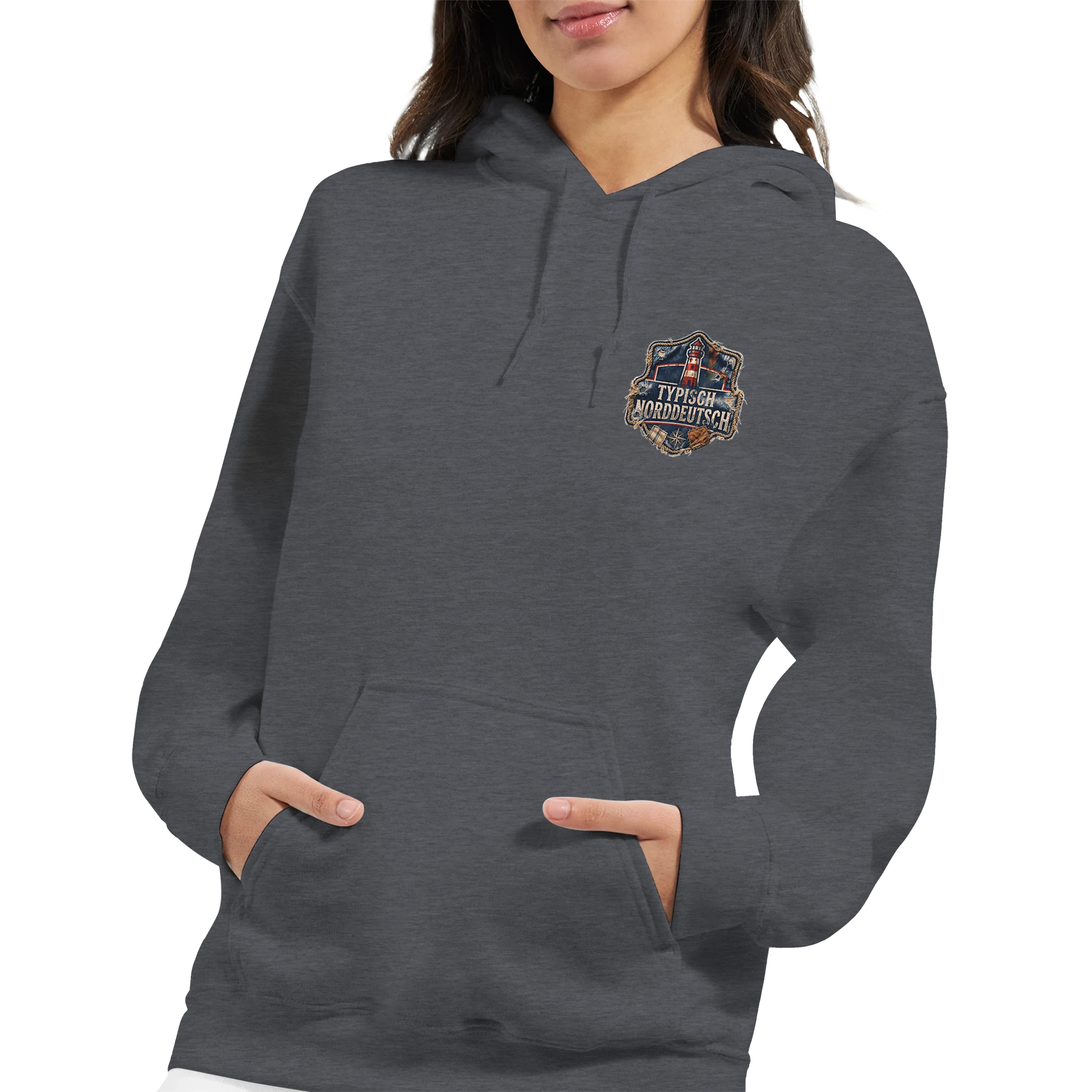 Hoodie in Sand mit Motiv „Wat Mutt, Dat Mutt.“