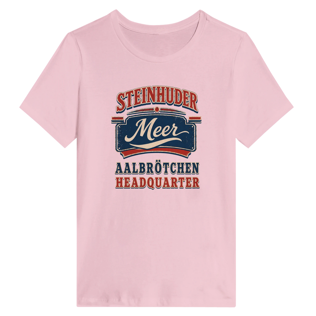 Damen-T-Shirt in Weiß mit Motiv „Aalbrötchen“