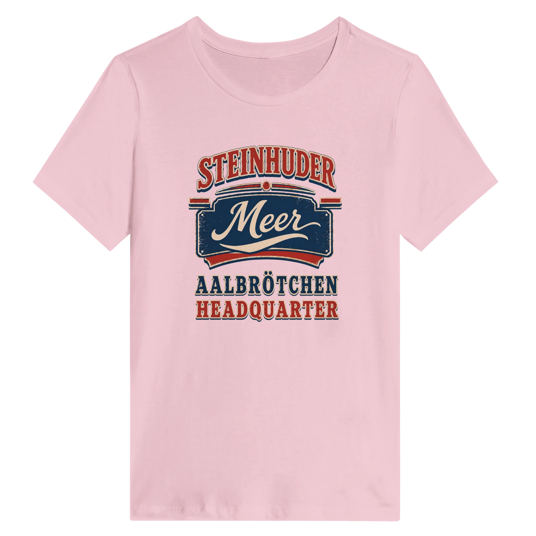 Damen-T-Shirt in Weiß mit Motiv „Aalbrötchen“