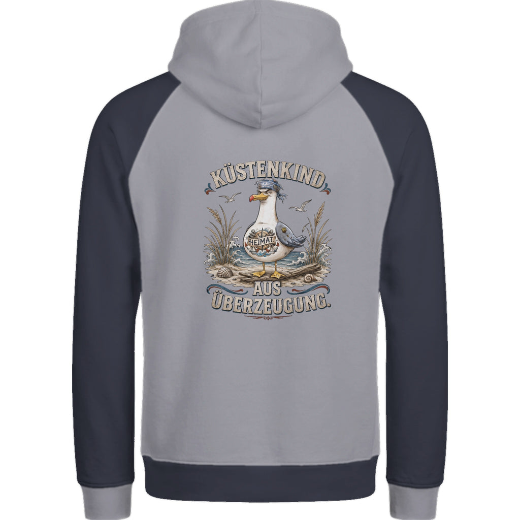 Hoodie in Ton mit Motiv „Küstenkind“