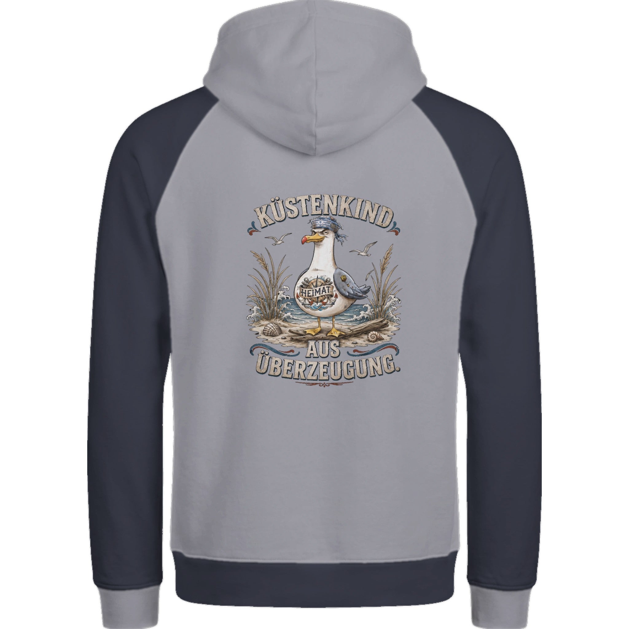 Hoodie in Ton mit Motiv „Küstenkind“
