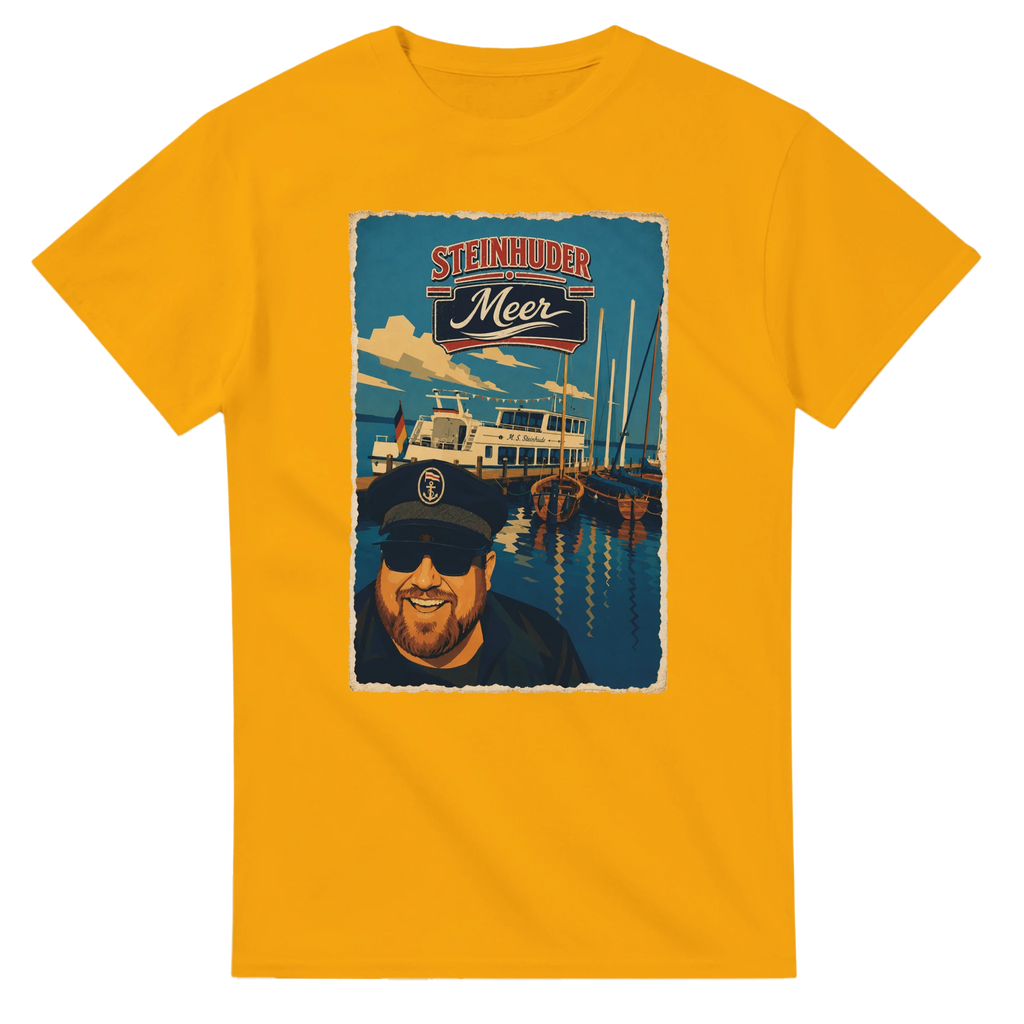 T-Shirt in Weiß mit Motiv „Kapitän an Bord“
