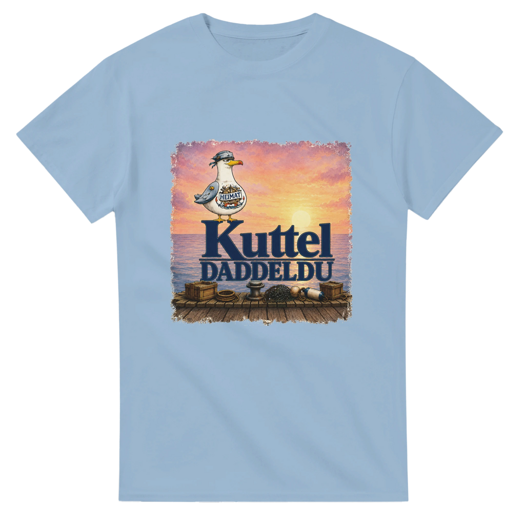 T-Shirt in Natur mit Motiv „Kuttel Daddeldu“