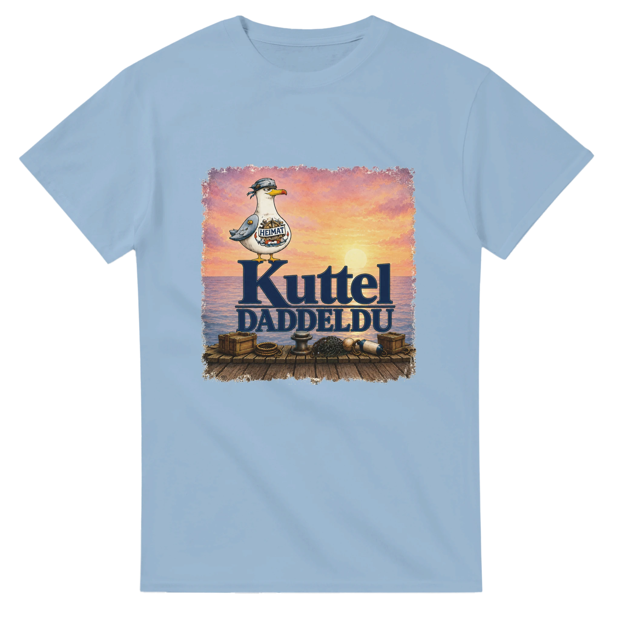 T-Shirt in Natur mit Motiv „Kuttel Daddeldu“