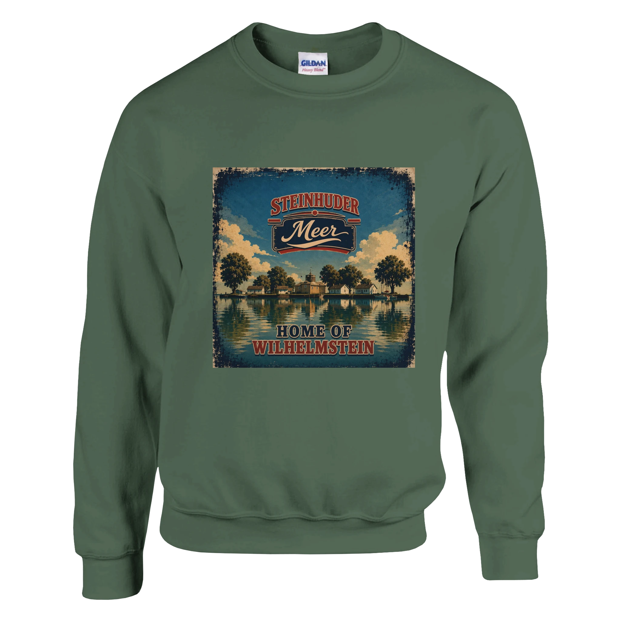 Pullover in Weiß mit Motiv „Insel Wilhelmstein“