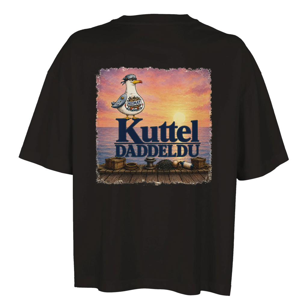 Damen-T-Shirt in Weiß mit Motiv „Kuttel Daddeldu“