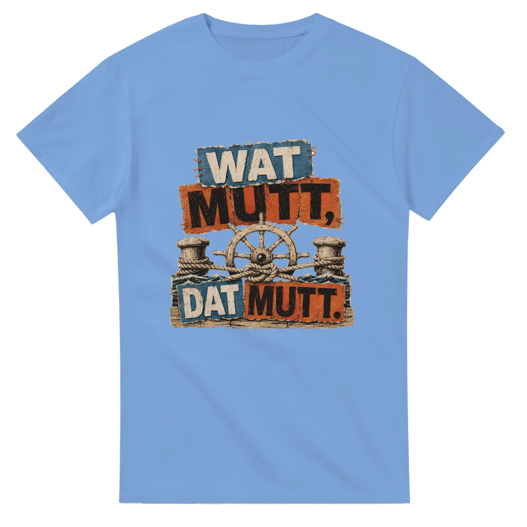T-Shirt in Weiß mit Motiv „Wat Mutt, Dat Mutt.“