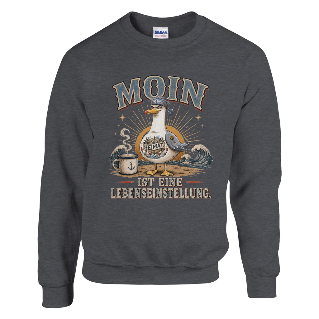Pullover in Hellrosa mit Motiv „Mehr Gesabbel braucht keiner“