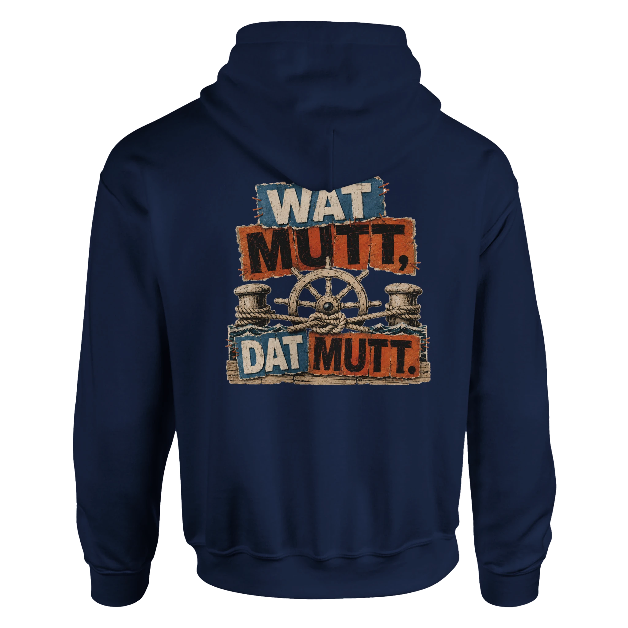 Hoodie in Hellrosa mit Motiv „Wat Mutt, Dat Mutt.“