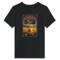 Damen-T-Shirt in Zitronengelb mit Motiv „White Night am Wilhelmstein mit Sunset“