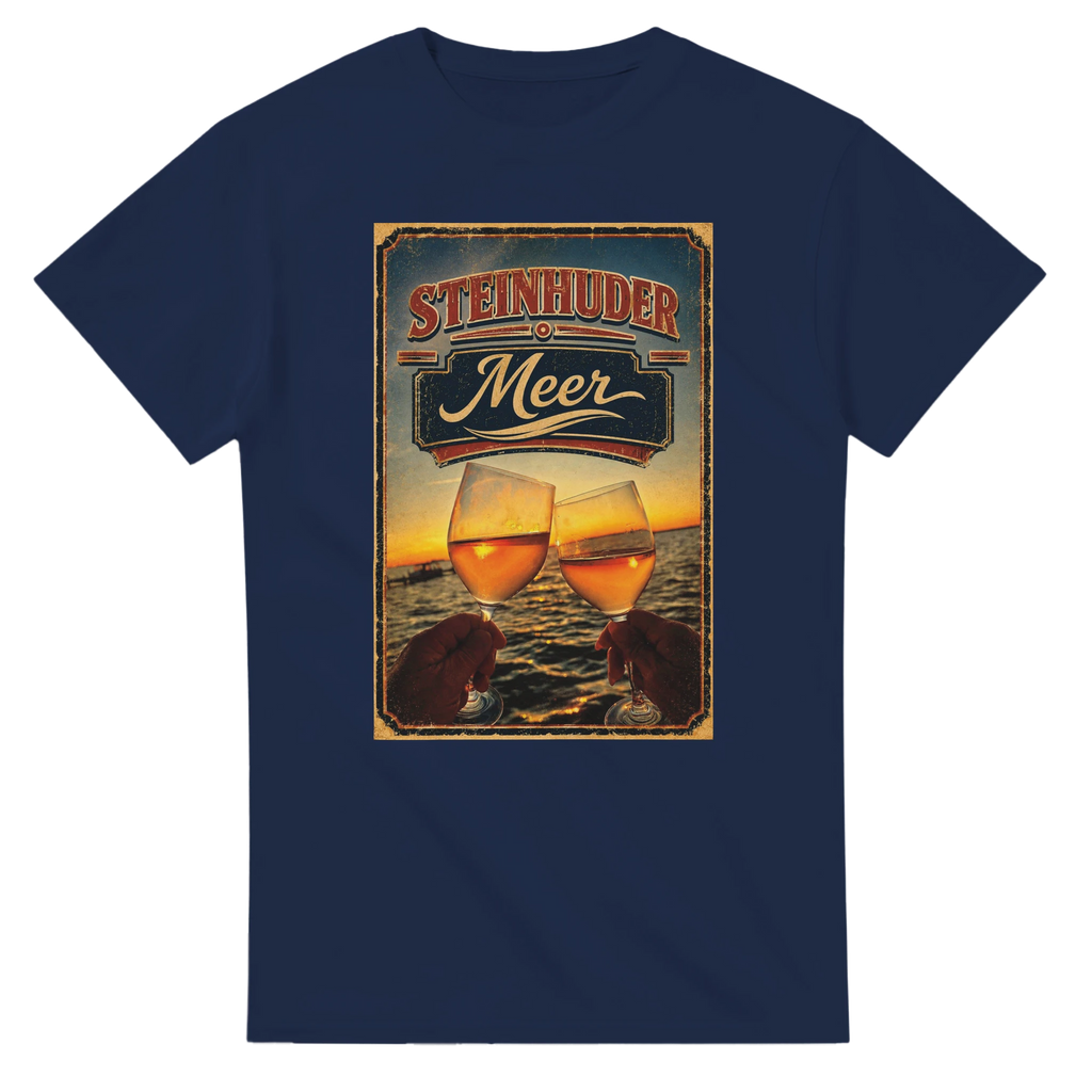 T-Shirt in Weiß mit Motiv „Stößchen bei Sunset“