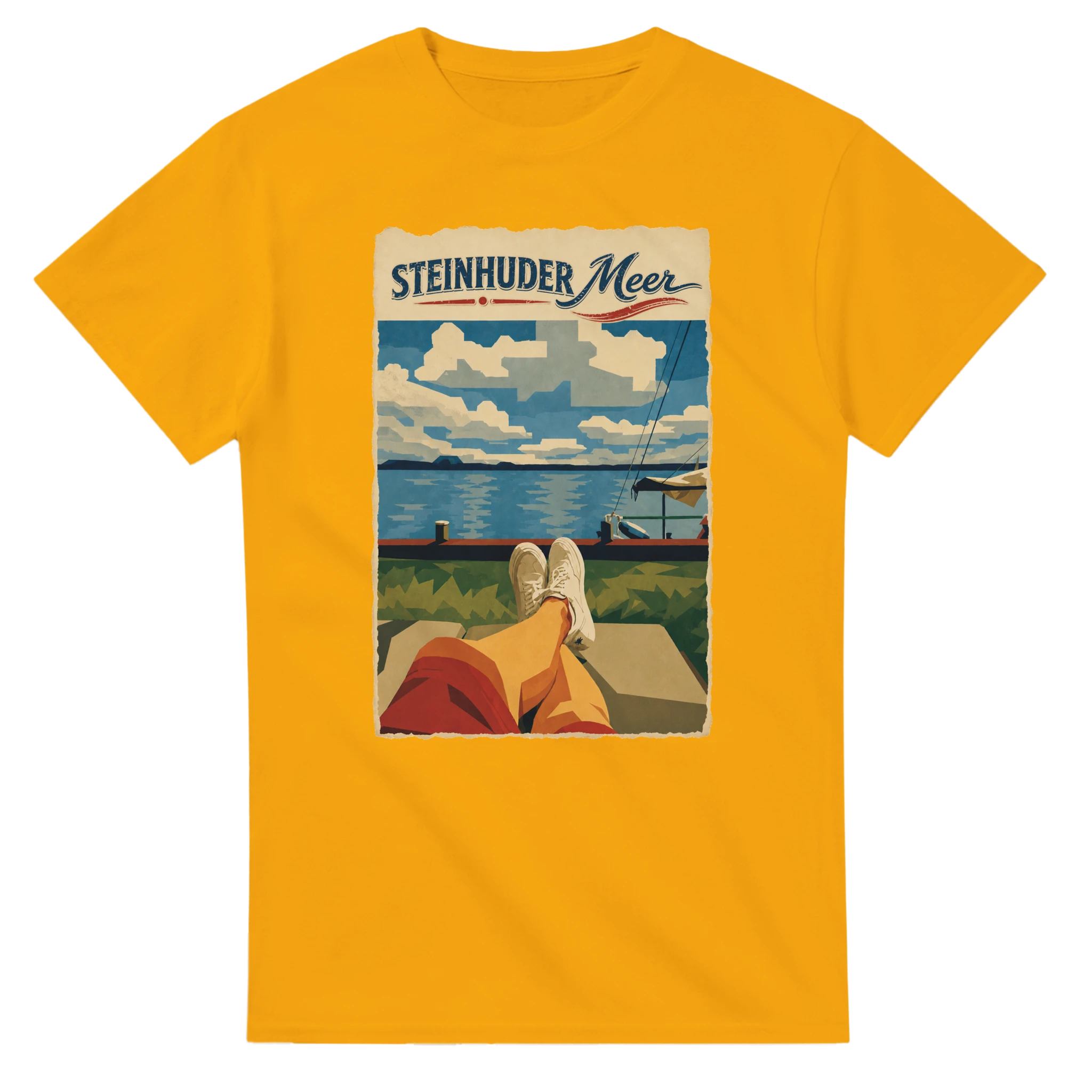 T-Shirt in Natur mit Motiv „Chillout“