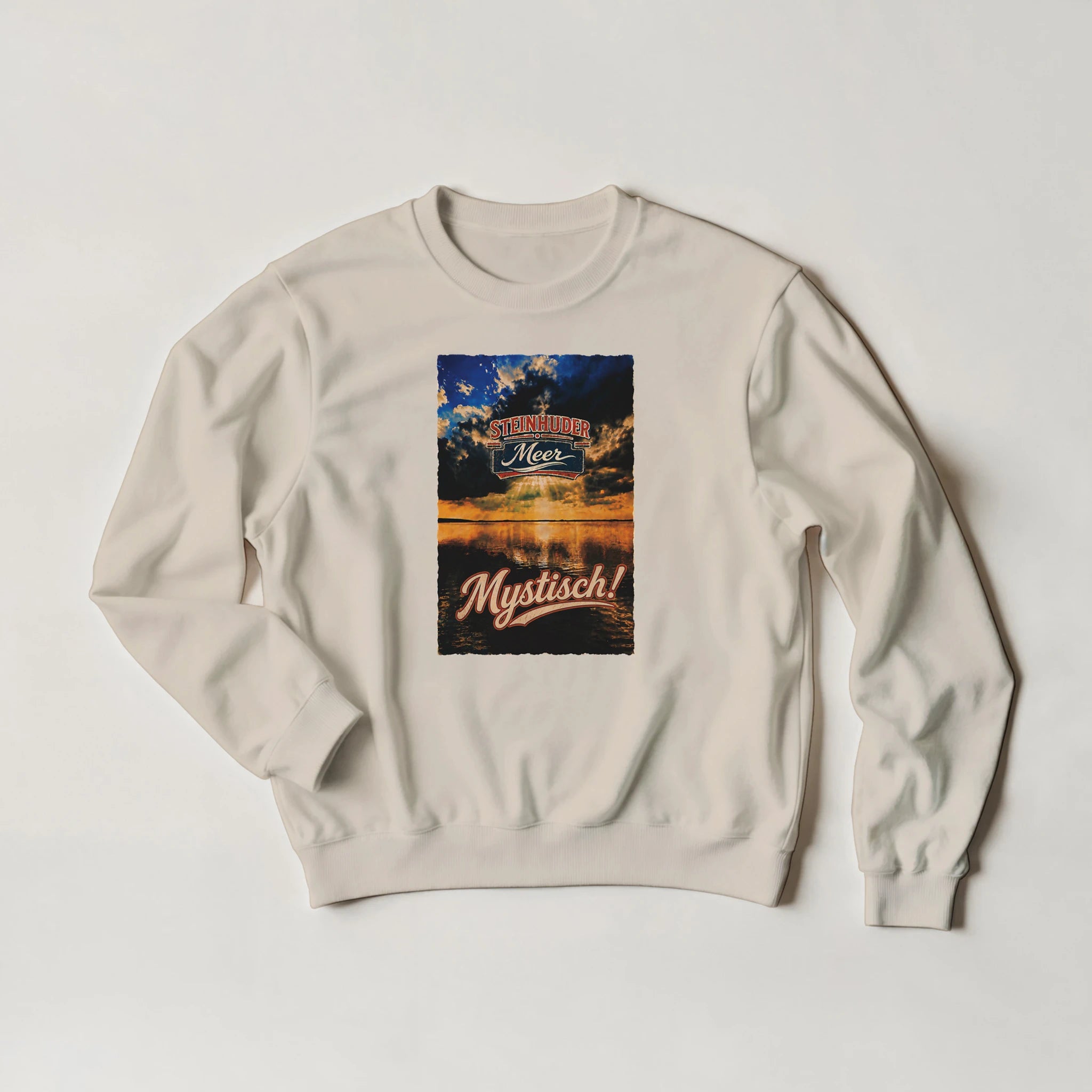 Pullover in Sand mit Motiv „Mystisch“
