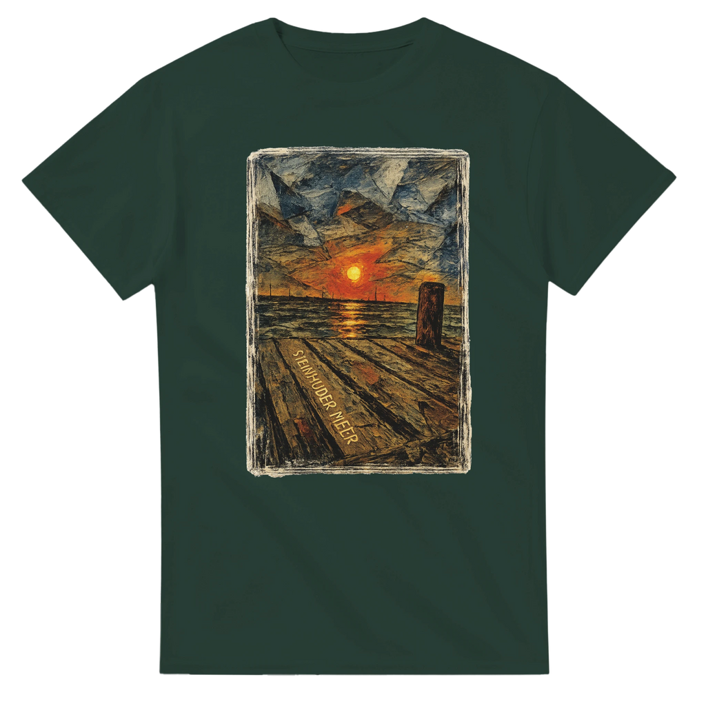 T-Shirt in Natur mit Motiv „Steinhuder Meer Kunst“