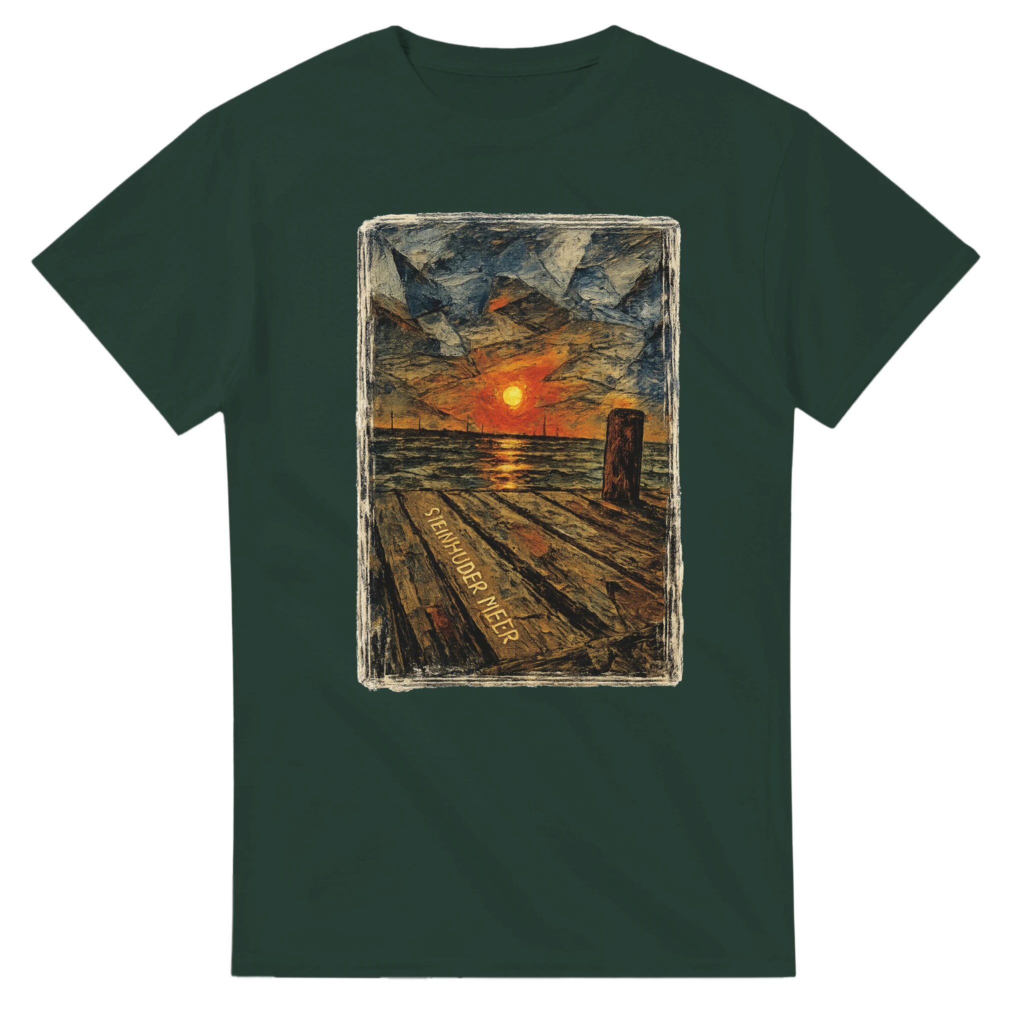 T-Shirt in Natur mit Motiv „Steinhuder Meer Kunst“