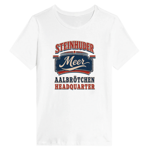 Damen-T-Shirt in Weiß mit Motiv „Aalbrötchen“
