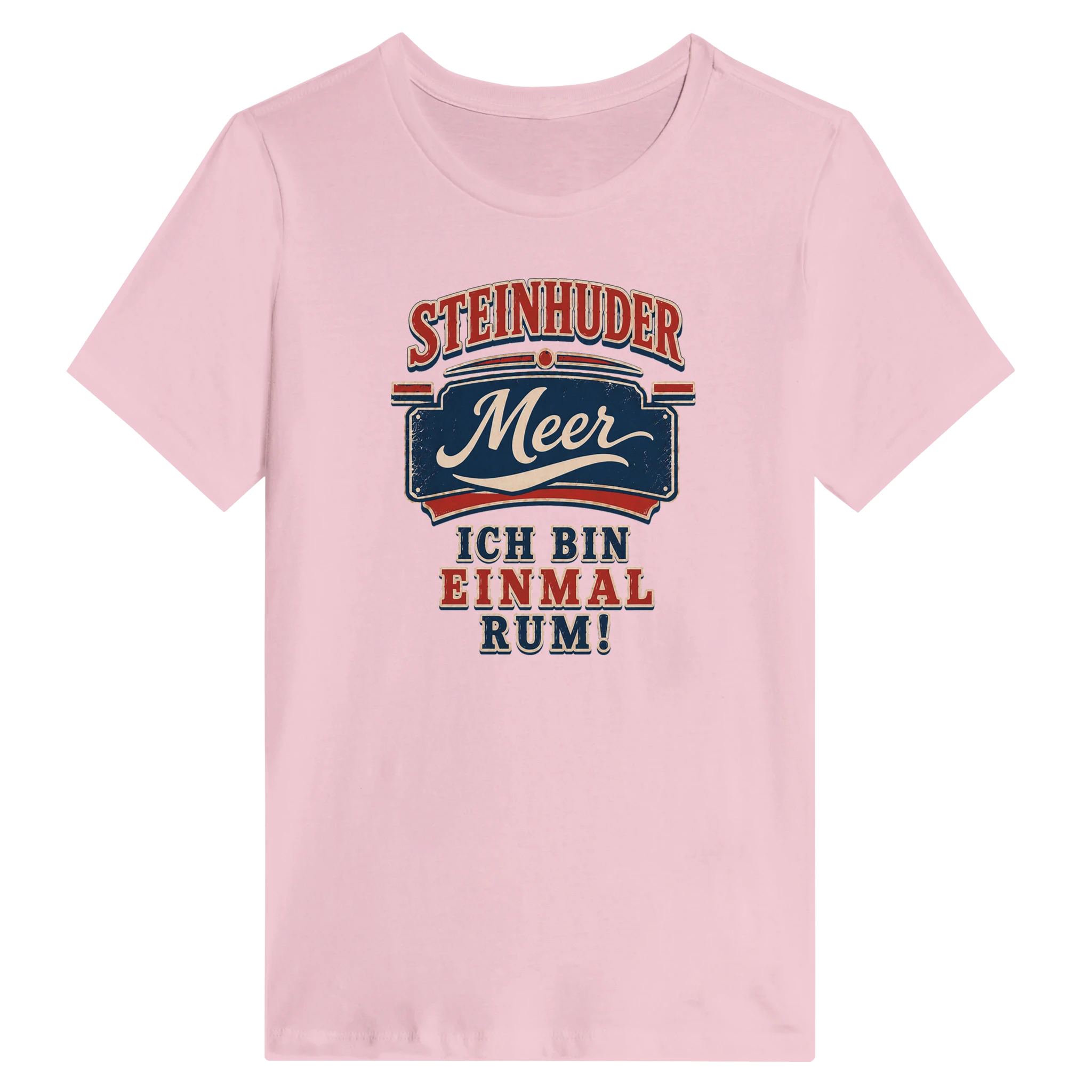 Damen-T-Shirt in Zitronengelb mit Motiv „Ich bin einmal rum“
