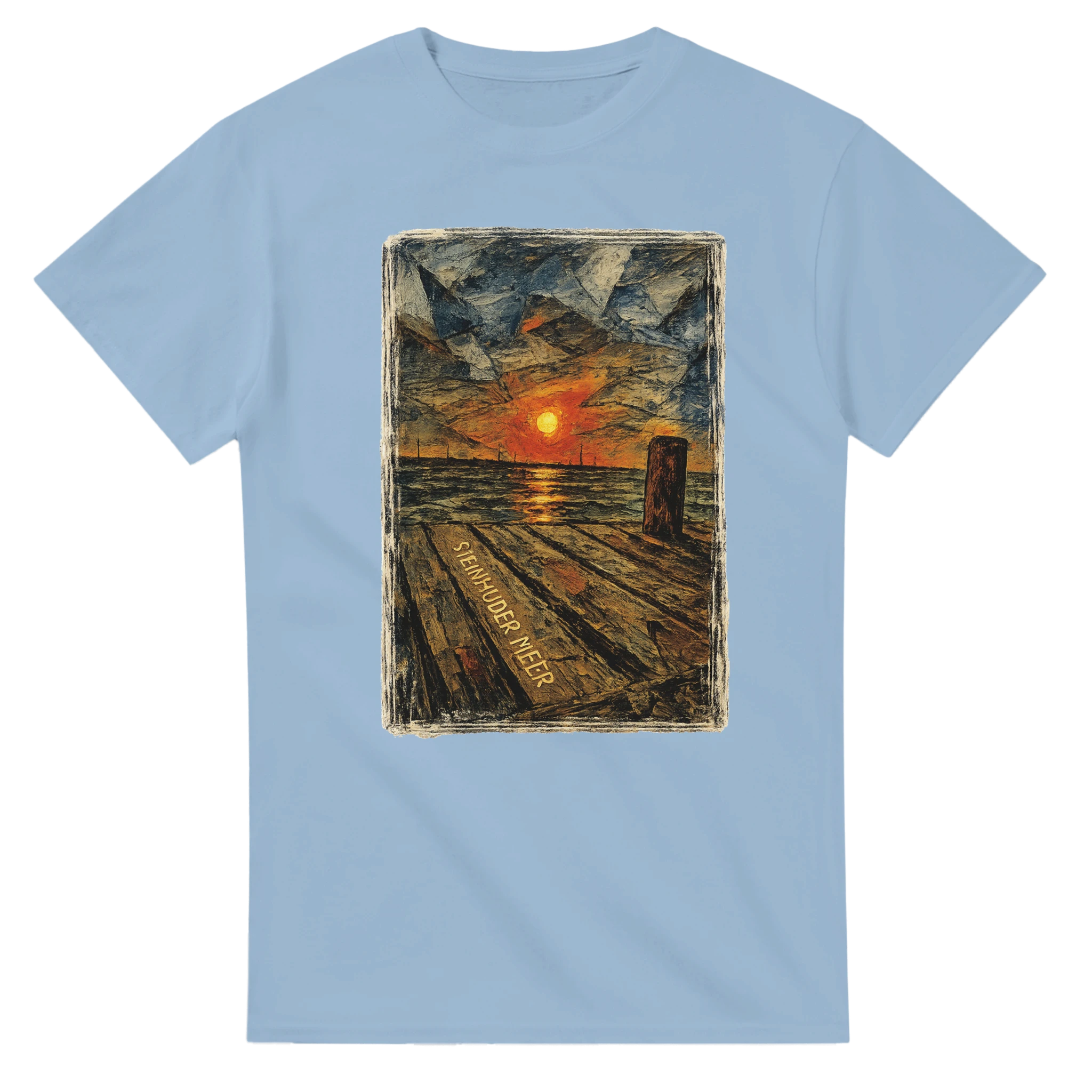 T-Shirt in Natur mit Motiv „Steinhuder Meer Kunst“