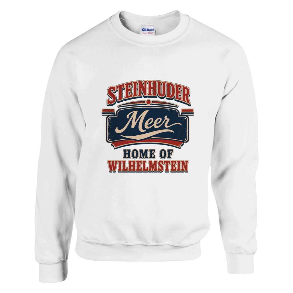 Pullover in Weiß mit Motiv „Home of Wilhelmstein“