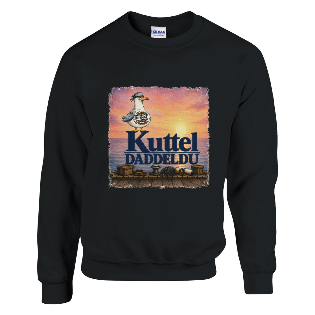 Pullover in Weiß mit Motiv „Kuttel Daddeldu“
