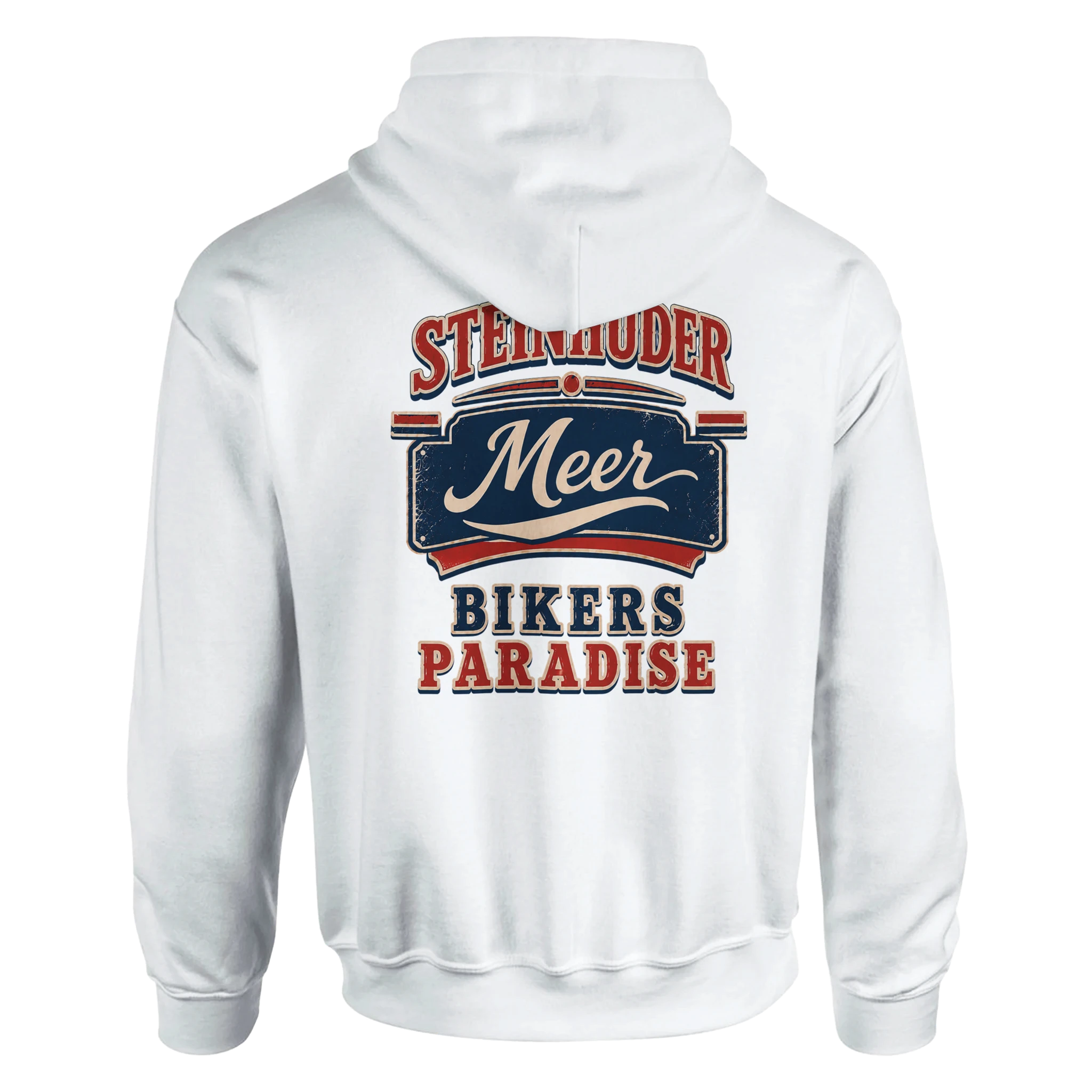 Hoodie in Aschgrau mit Motiv „Bikers Paradise“