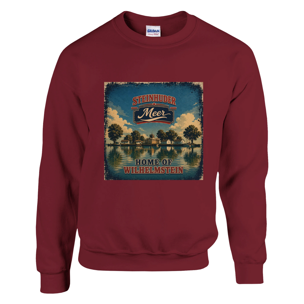 Pullover in Weiß mit Motiv „Insel Wilhelmstein“