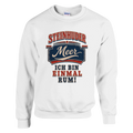 Pullover in Weiß mit Motiv „Ich bin einmal rum“