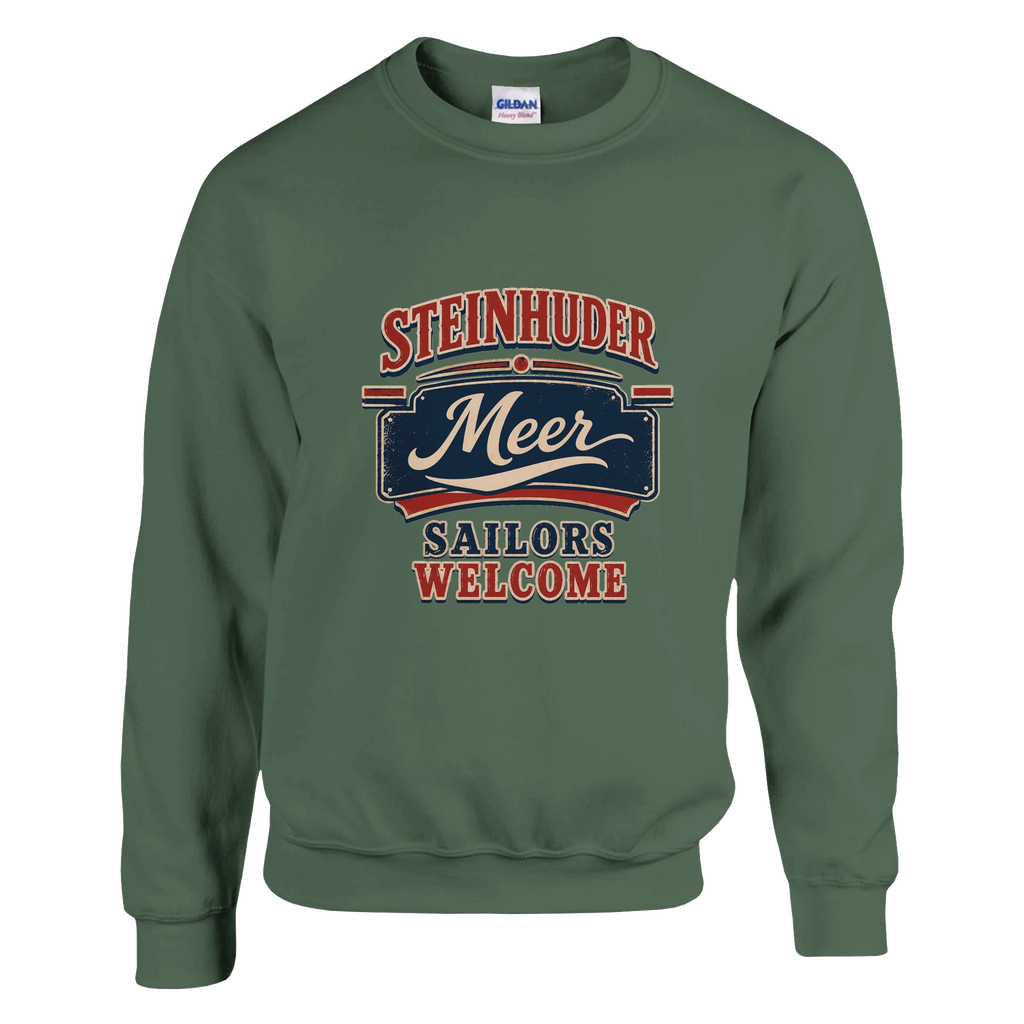 Pullover in Weiß mit Motiv „Sailors Welcome“