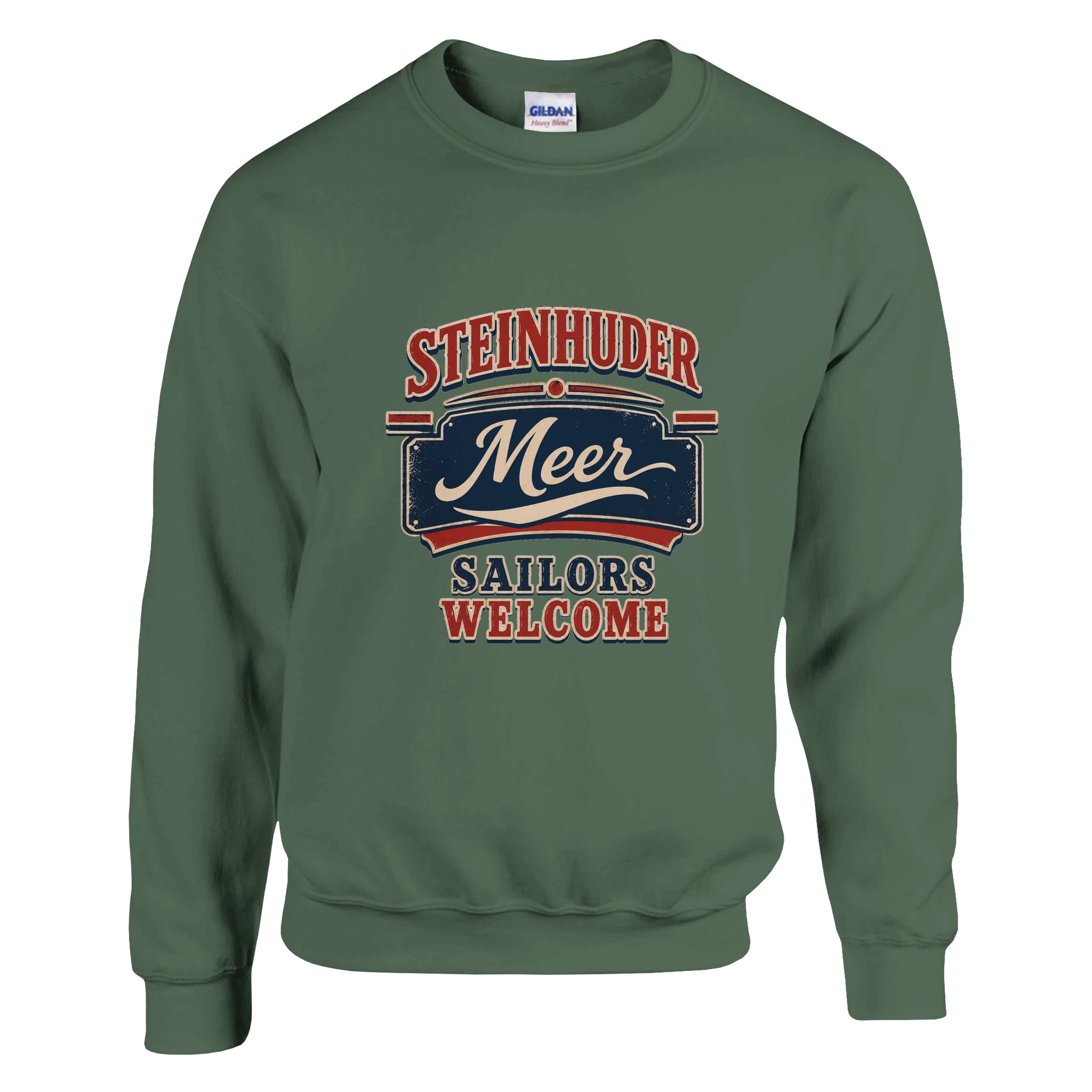 Pullover in Weiß mit Motiv „Sailors Welcome“