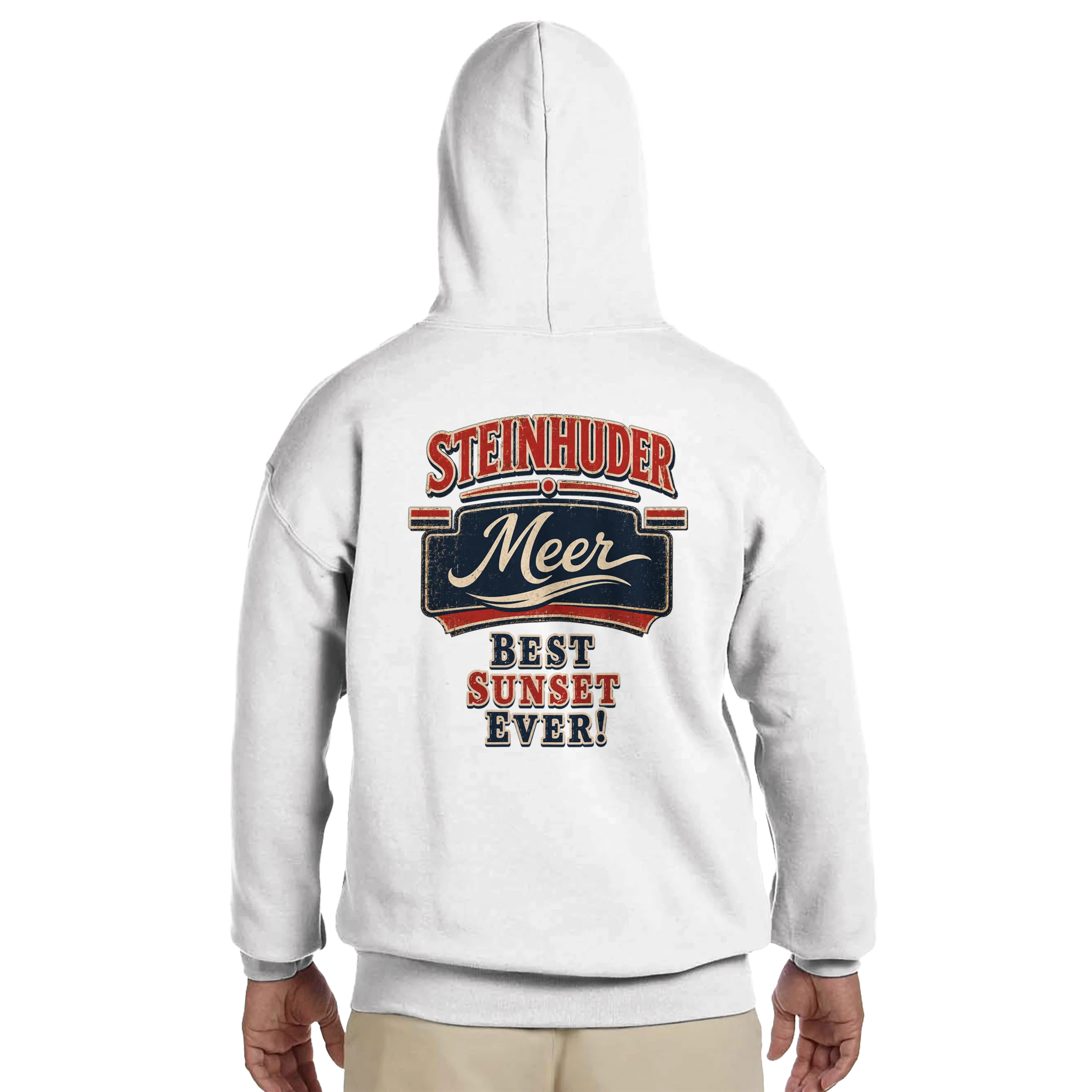 Hoodie in Sand mit Motiv „Best Sunset ever!“