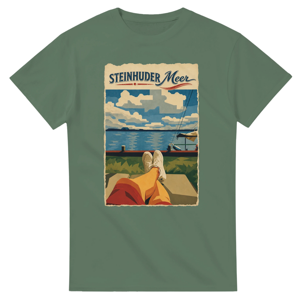 T-Shirt in Natur mit Motiv „Chillout“