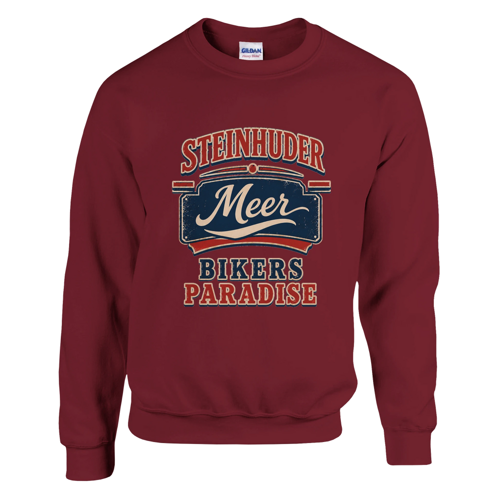 Pullover in Weiß mit Motiv „Bikers Paradise“