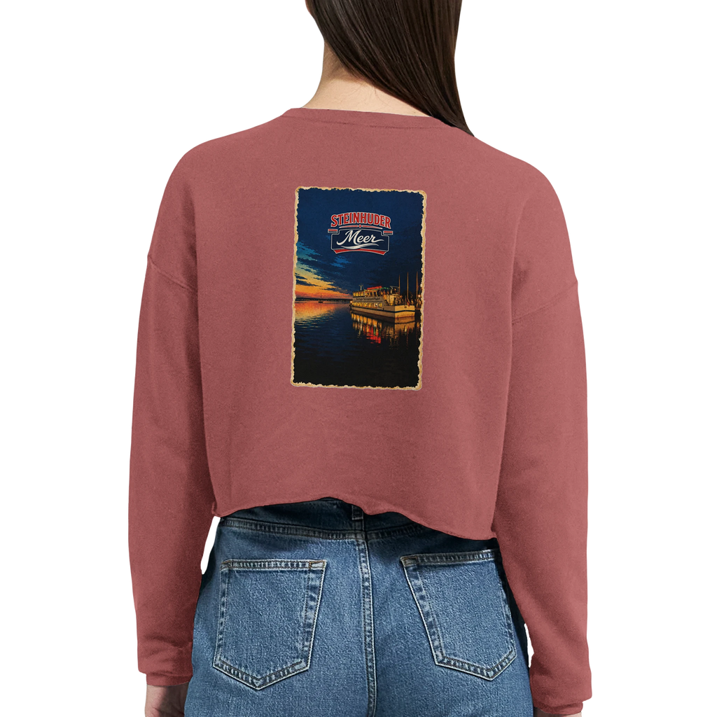 Damen-Pullover in Mauve mit Motiv „MS Steinhude Abendstimmung“