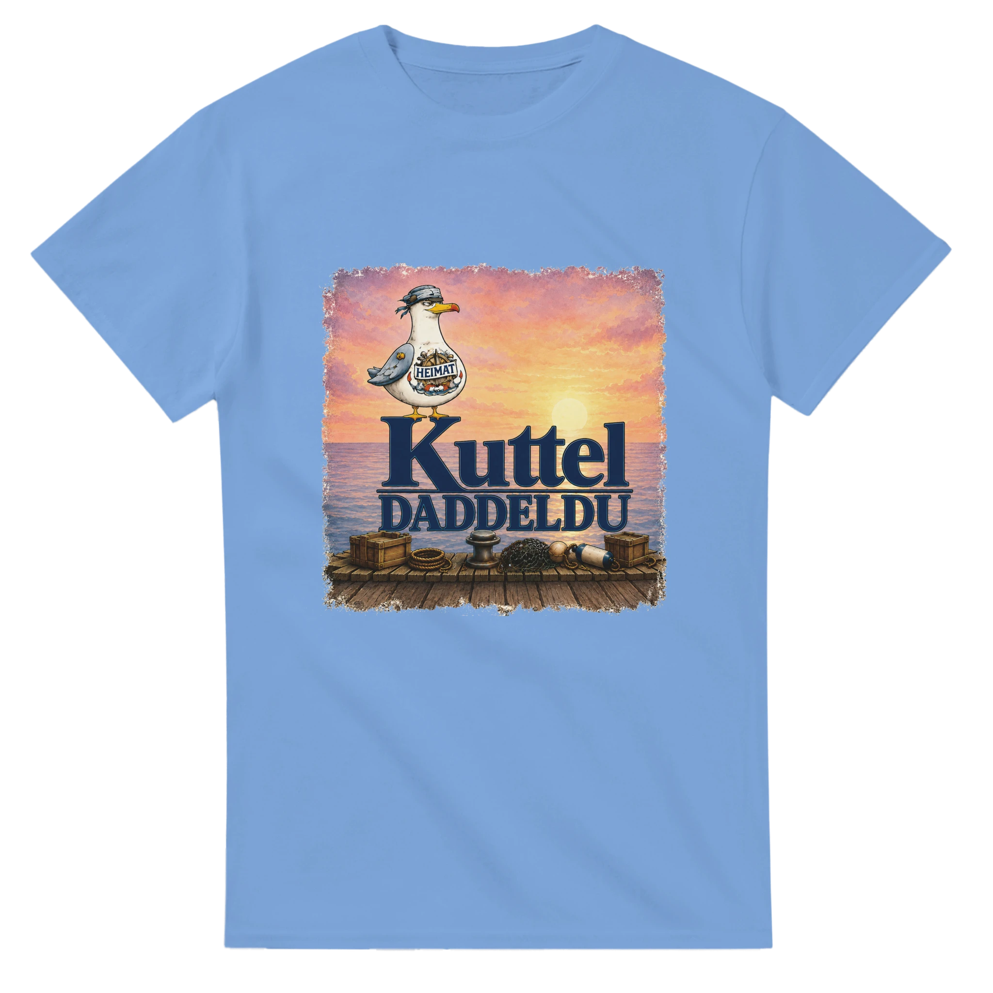 T-Shirt in Weiß mit Motiv „Kuttel Daddeldu“