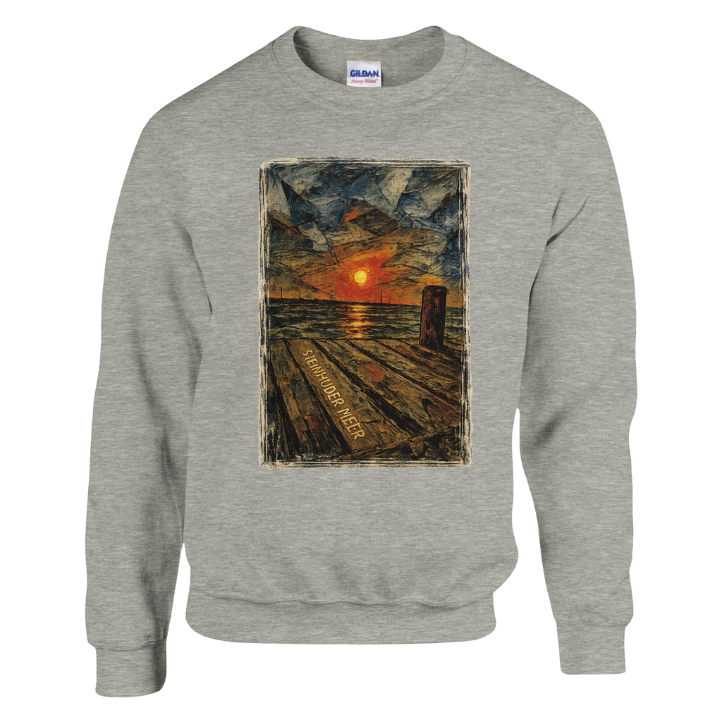 Pullover in Weiß mit Motiv „Steinhuder Meer Kunst“