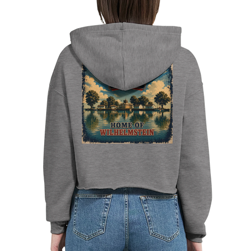 Damen-Hoodie in Weiß mit Motiv „Insel Wilhelmstein“