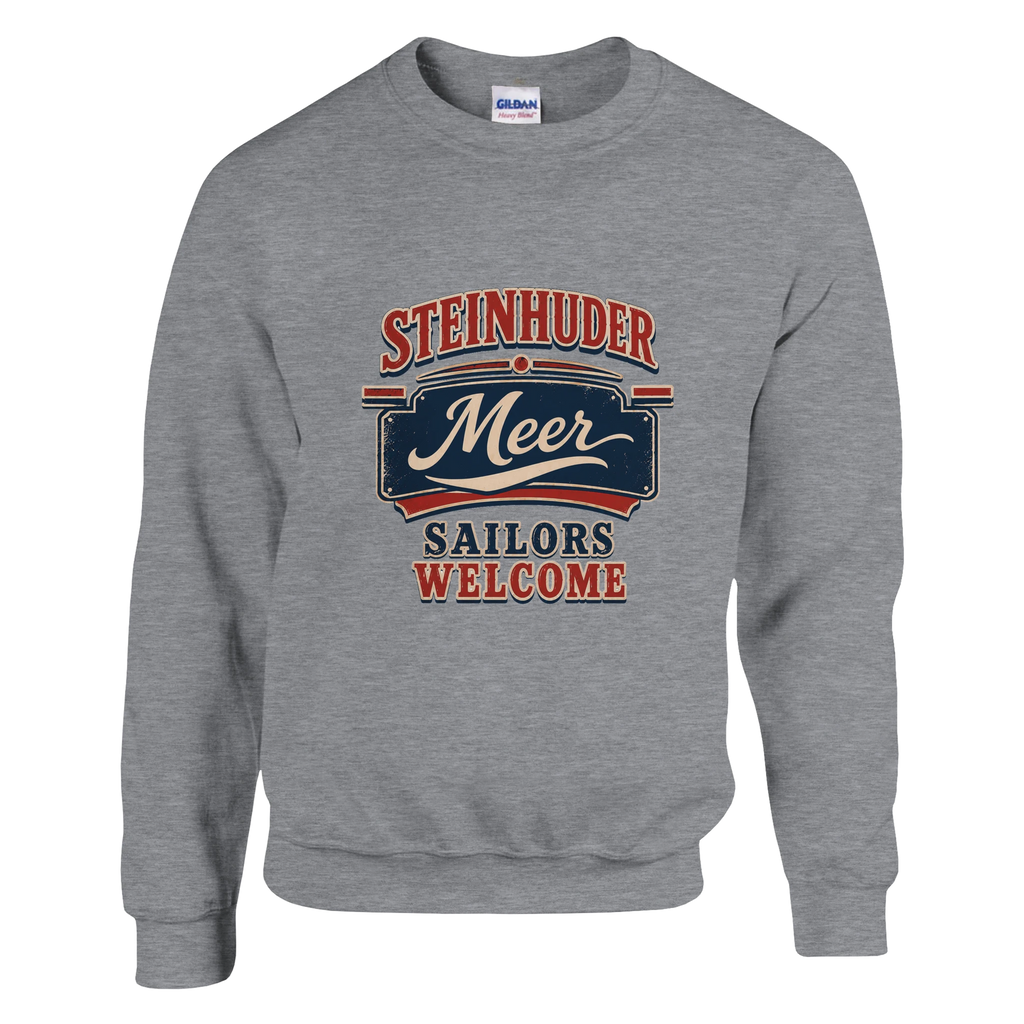 Pullover in Weiß mit Motiv „Sailors Welcome“