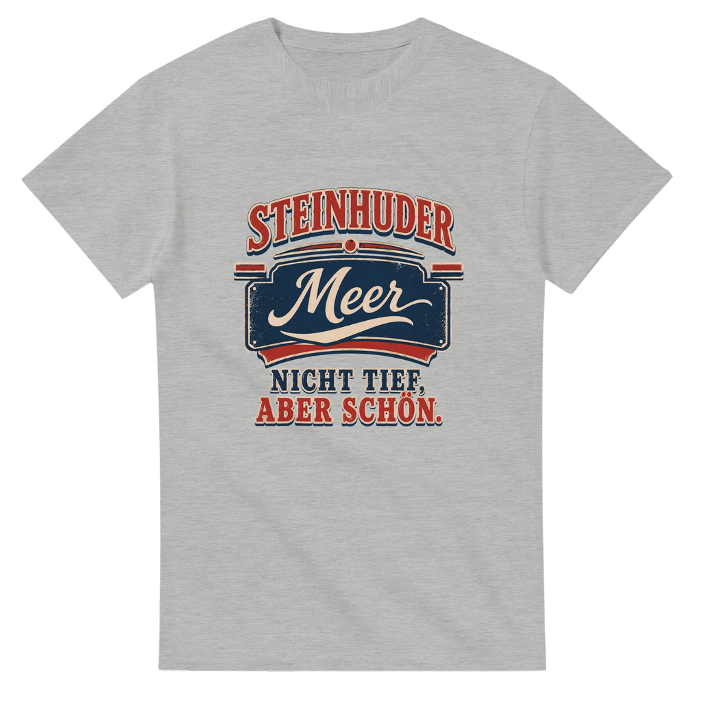 T-Shirt in Weiß mit Motiv „Nicht tief, aber schön.“