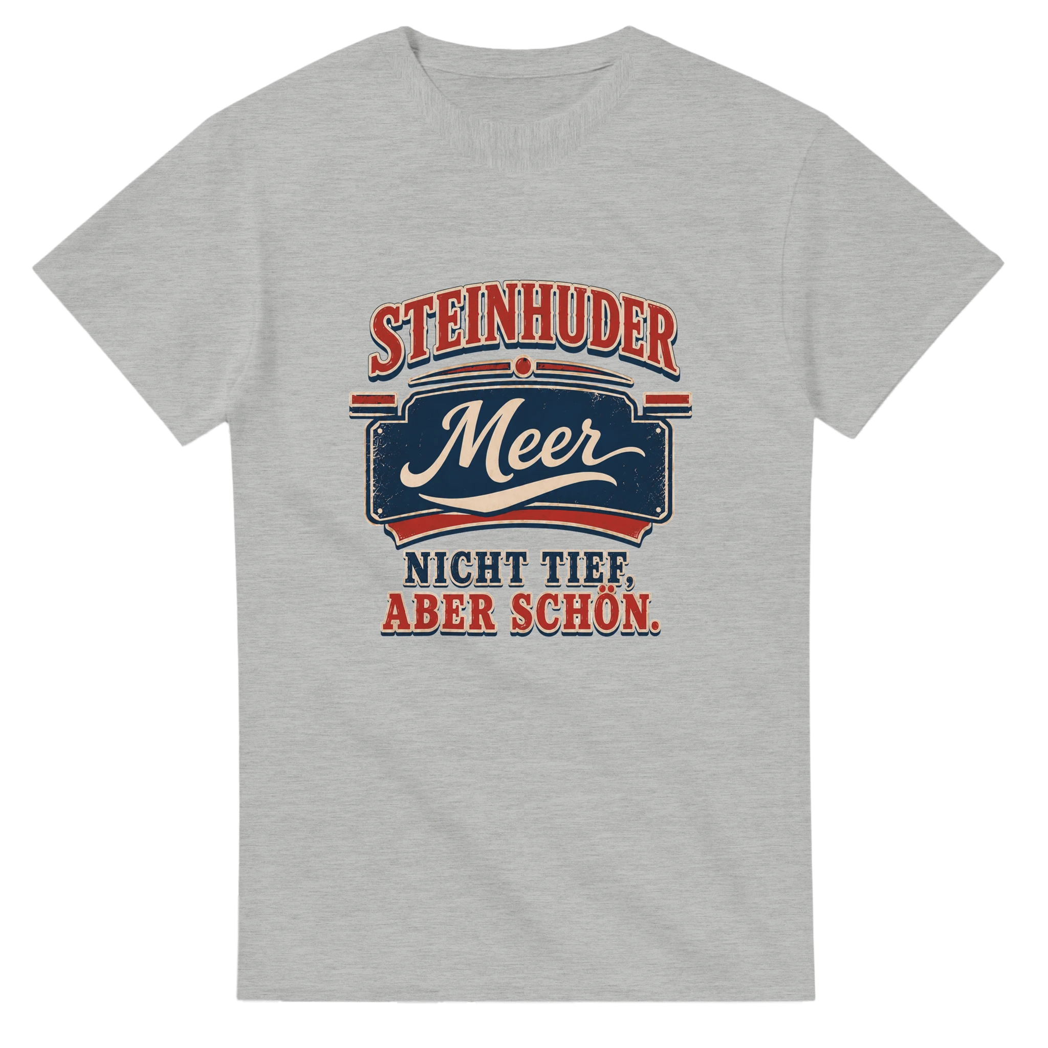 T-Shirt in Weiß mit Motiv „Nicht tief, aber schön.“