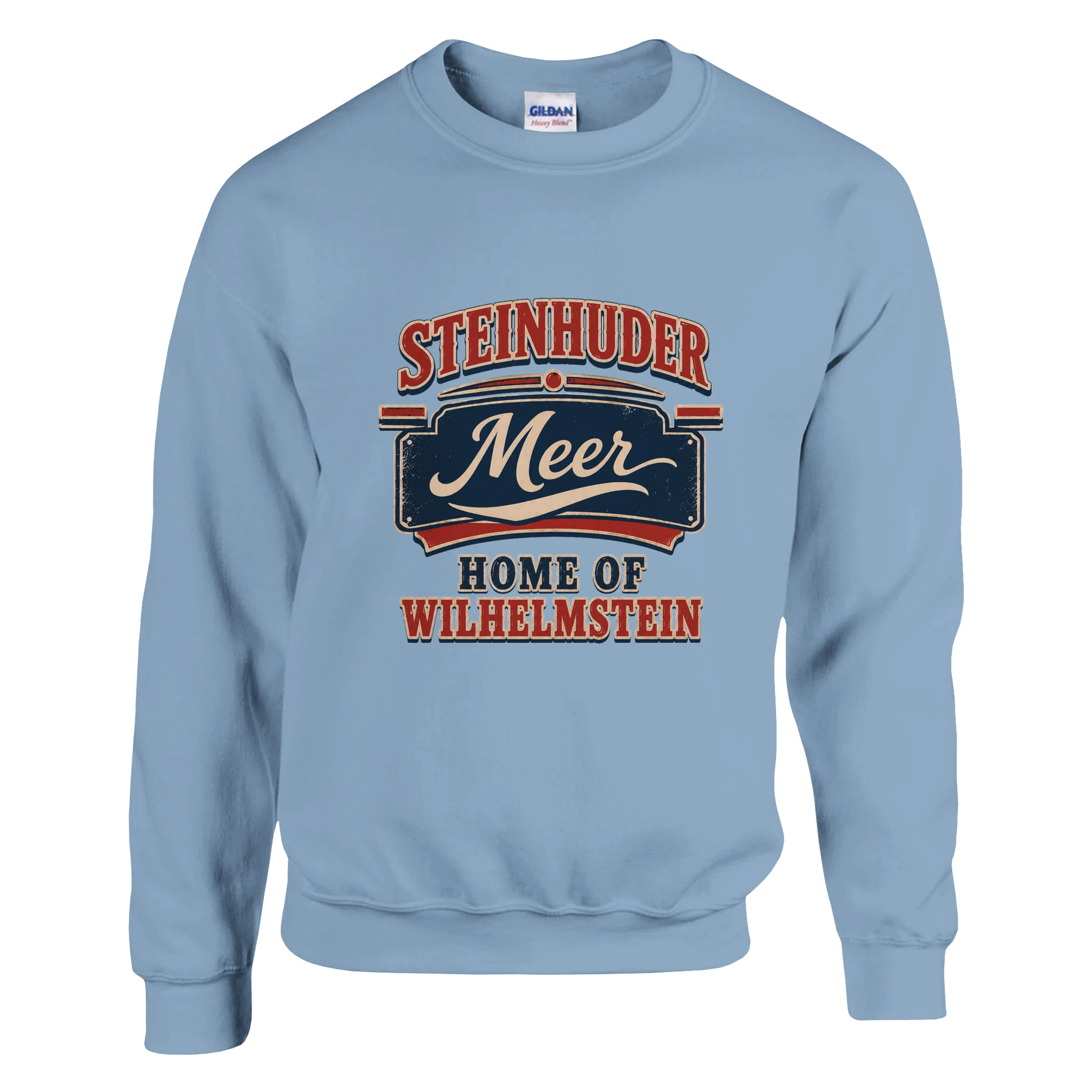 Pullover in Aschgrau mit Motiv „Home of Wilhelmstein“