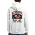 Hoodie in Weiß mit Motiv „Nicht tief, aber schön – HeimatLiebe“