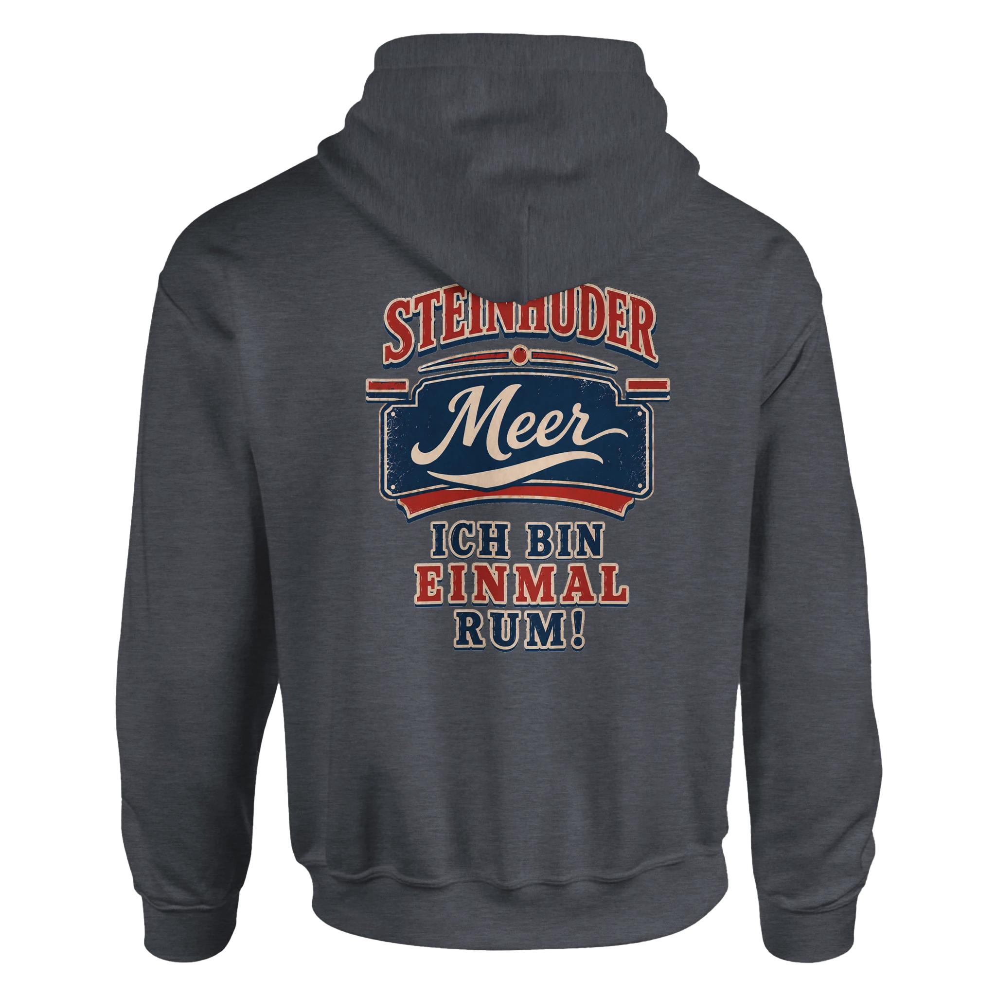 Hoodie in Weiß mit Motiv „Ich bin einmal rum“