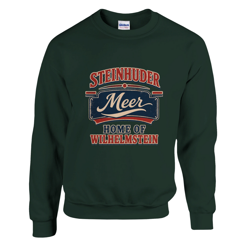 Pullover in Weiß mit Motiv „Home of Wilhelmstein“