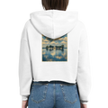 Damen-Hoodie in Weiß mit Motiv „Wilhelmstein im Steinhuder Meer“