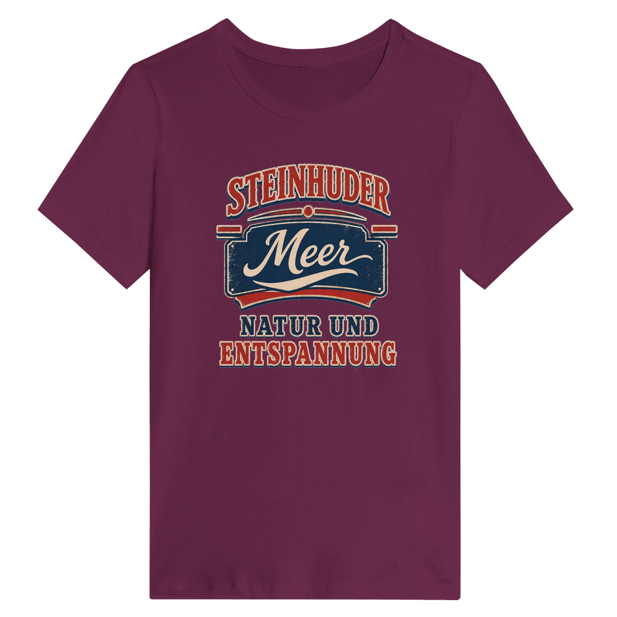 Damen-T-Shirt in Zitronengelb mit Motiv „Natur und Entspannung am Steinhuder Meer“