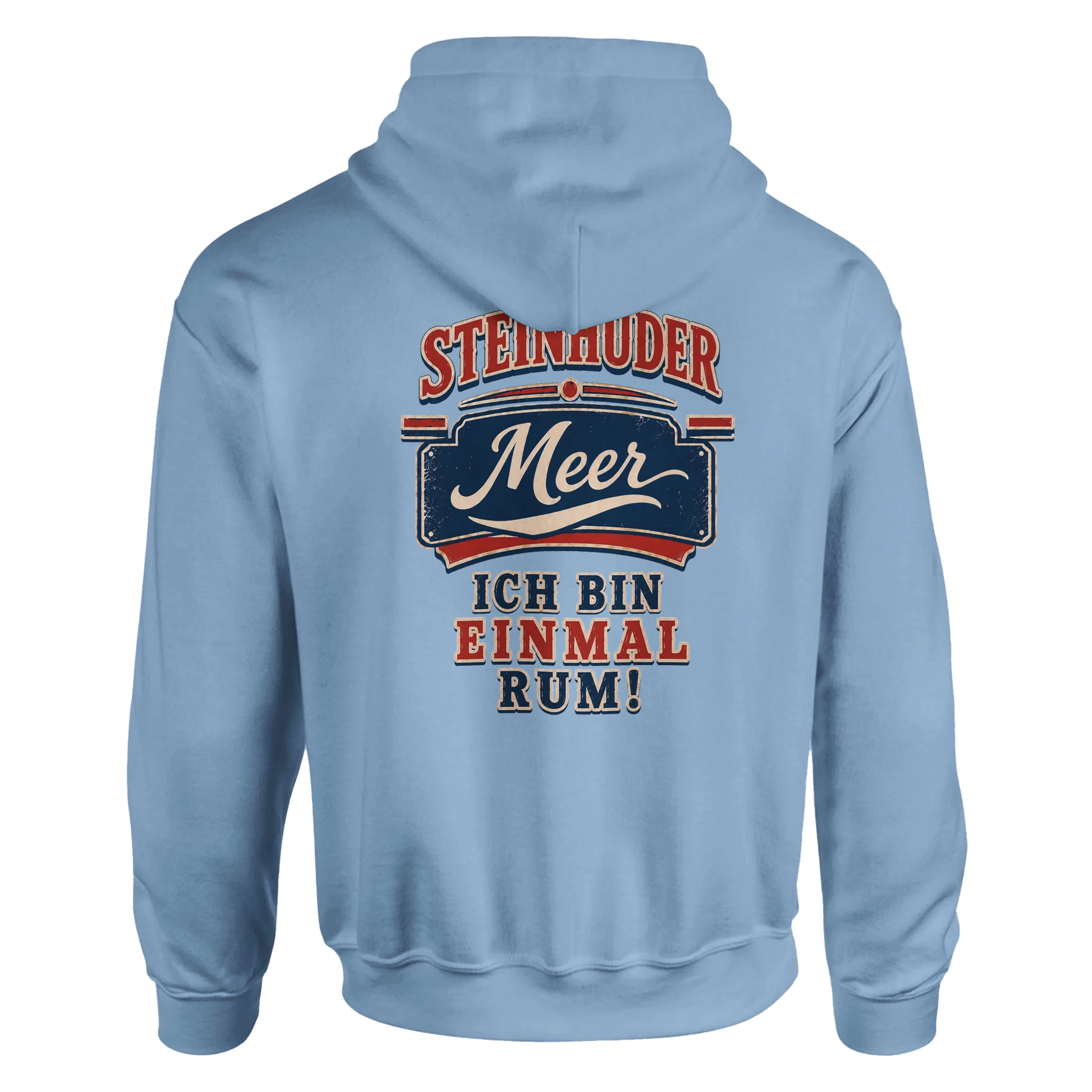 Hoodie in Aschgrau mit Motiv „Ich bin einmal rum“