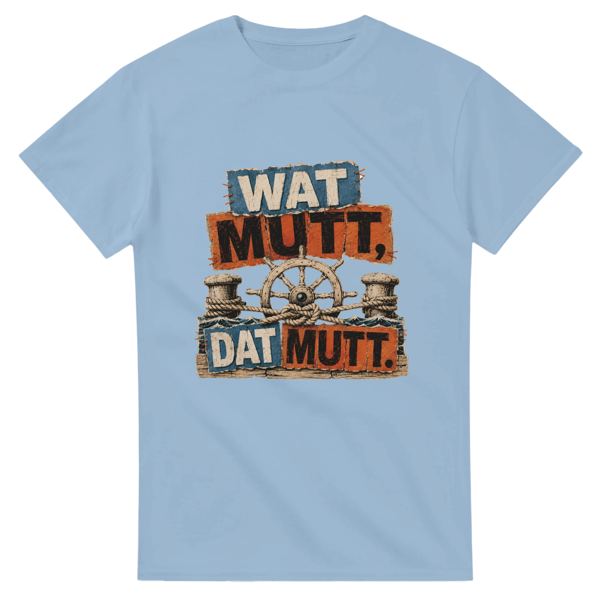 T-Shirt in Weiß mit Motiv „Wat Mutt, Dat Mutt.“