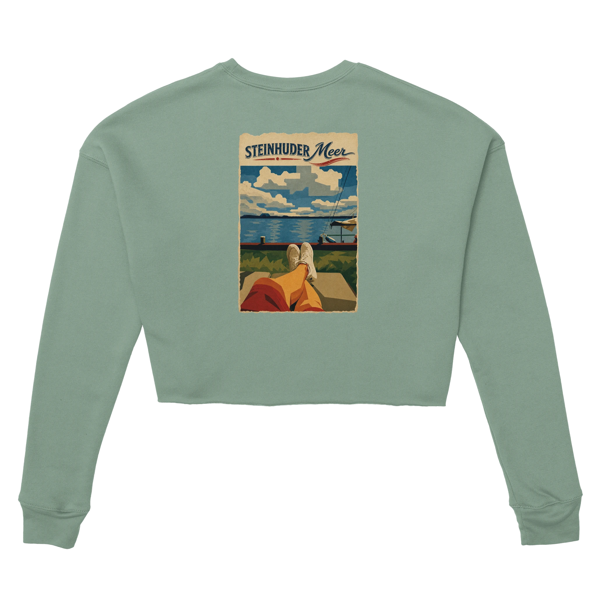 Damen-Pullover in Dunkelgrau meliert mit Motiv „Chillout“