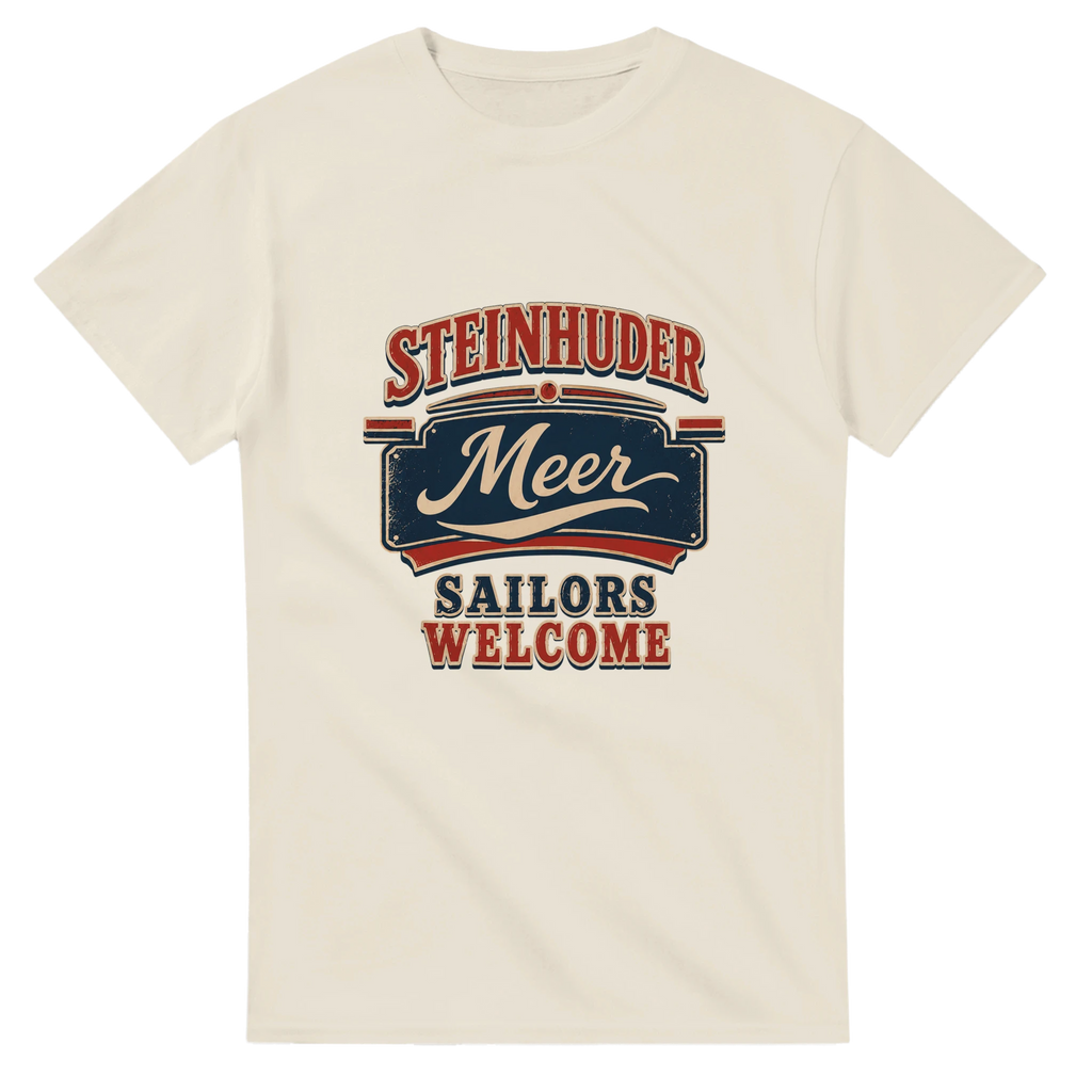 T-Shirt in Weiß mit Motiv „Sailors Welcome“